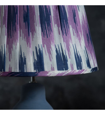 Pleated lampshade in Blue Ikat silk - nardini supplies