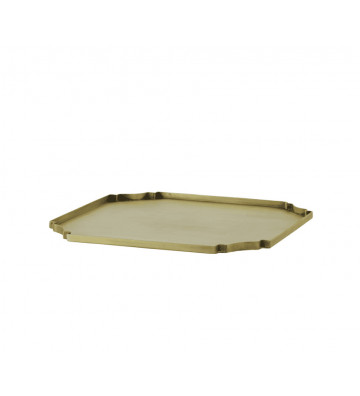Rectangular gold plate tray - light and living - nardini supplies