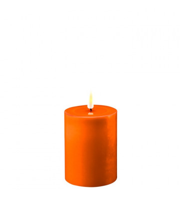 Orange wax candles with artificial flame / + dimensions - Nardini Forniture