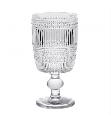 Calice da vino in vetro geometrico trasparente - cote table - nardini forniture
