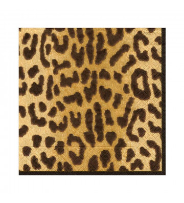 Tovaglioli in carta fantasia leopardata 20pz - Caspari