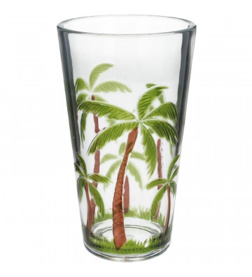 Acrylic cocktail glasses with palms h16cm - Nardini Forniture