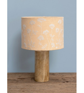 Lampada di legno con paralume floreale - chehoma - nardini forniture