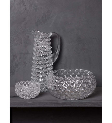 Brocca lunga in vetro trasparente punta di diamante - chehoma - nardini forniture