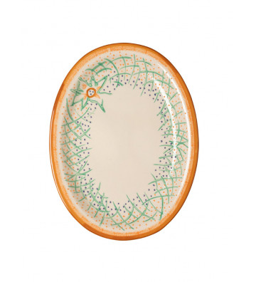 Vassoio ovale decorato a mano con micro fantasia - chehoma - nardini forniture