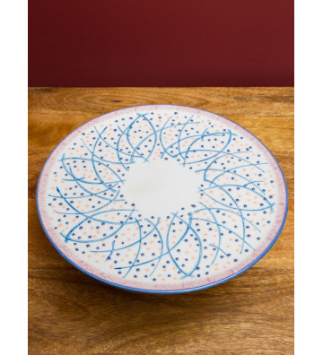 Alzata per torte in ceramica decorata a mano - chehoma - nardini forniture