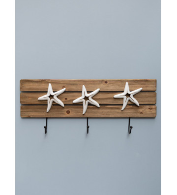 Appendiabiti stelle marine e legno 75cm - chehoma - nardini forniture