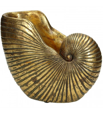 Elegant Brass Nautilus Shell Vase with Sea Shell Feet