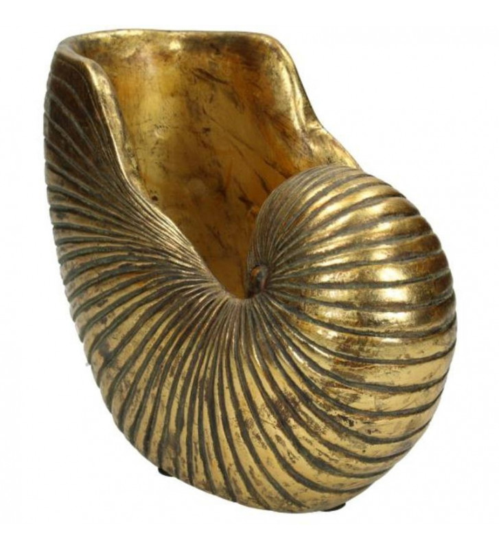 Brass Nautilus Shell Planter / Vase 