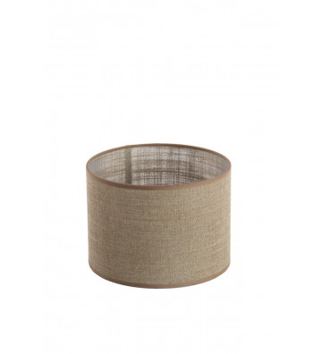 Paralume a cilindro in lino beige 25xh18cm - light and living - nardini forniture