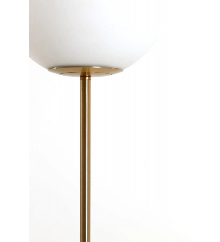 Piantana bastone oro e sfera bianco opaco - light and living - nardini  forniture