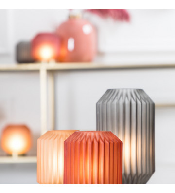 Lampada da tavolo LED in vetro arancione h27cm - light and living - nardini forniture