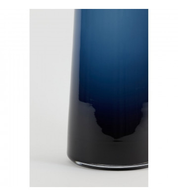 Vaso a bocca stretta in vetro blu 50cm - light and living - nardini forniture