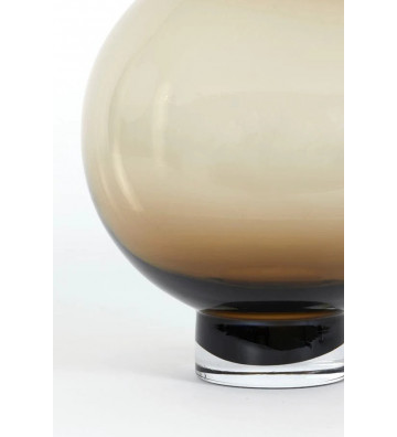 Vaso tondo a bocca stretta in vetro marrone - light and living - nardini forniture