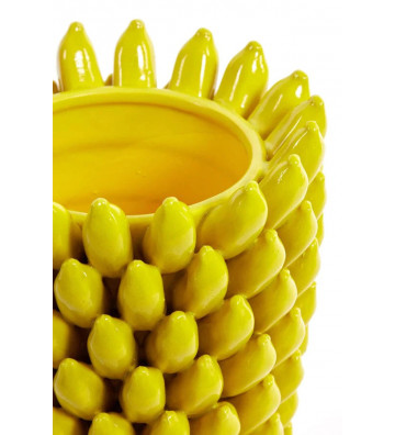 Vaso in ceramica con banane gialle 34cm - light and living - nardini forniture