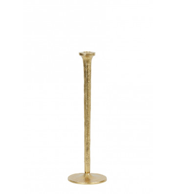Porta candela singolo in metallo oro h39cm - light and living - nardini forniture