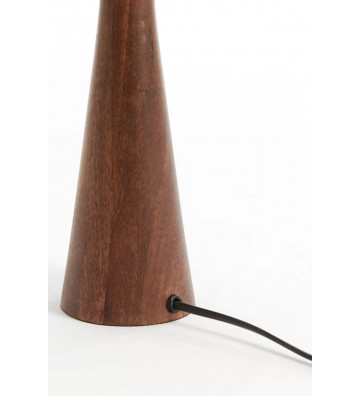 Base lampada tonda in legno noce h33cm - light and living - nardini forniture