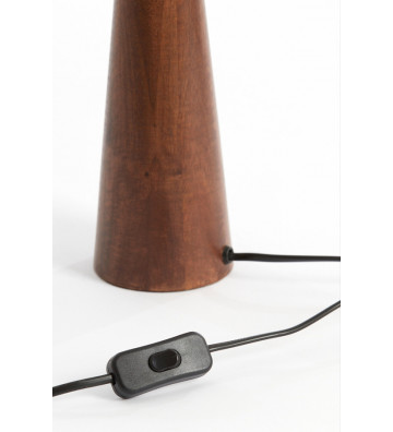 Base lampada tonda in legno noce h40cm - light and living - nardini forniture