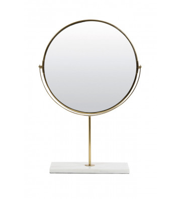 Specchio su base di marmo bianco - light and living - nardini forniture
