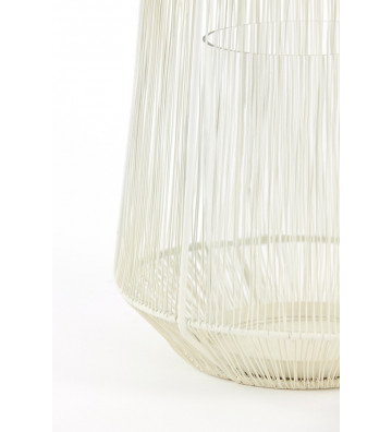 Lanterna a fili di metallo bianchi 24xh36cm - light and living - nardini forniture