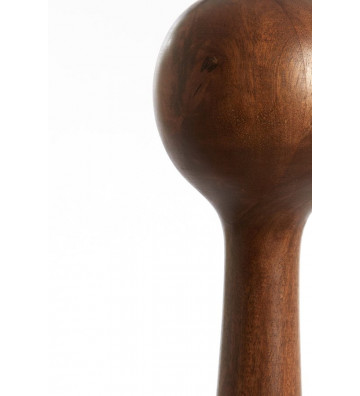 Piantana in legno tondo color noce h125cm - light and living - nardini forniture
