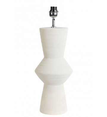 Base lampada in ceramica bianca h61cm - light and living - nardini forniture