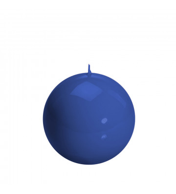 Candela a sfera laccata blu 10cm - nardini forniture