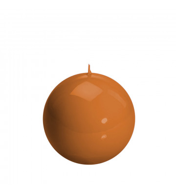 Candela a sfera laccata arancione 10cm - nardini forniture