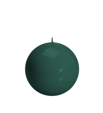 Candela a sfera laccata verde inglese 10cm