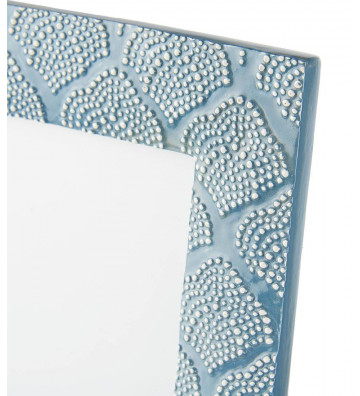 Cornice in resina decoro blu e bianco per foto 13x18cm