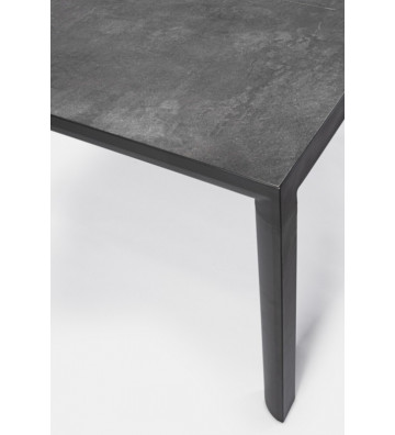 Anthracite gray table with 220x10cm ceramic ian top
