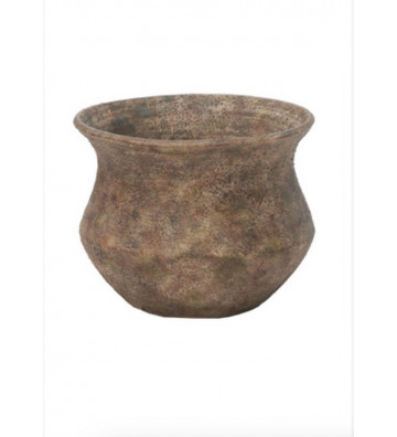 Cachepot in ceramica marrone rustico 56x43cm - brucs - nardini forniture
