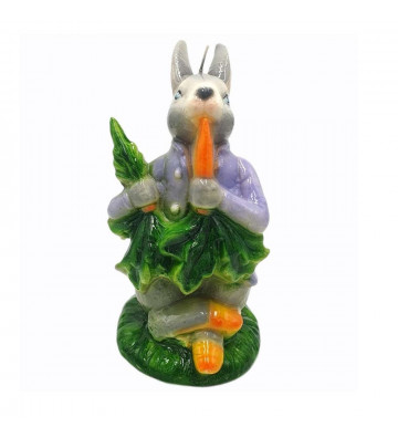 Candela pasquale a forma di coniglio con carota h30cm - nardini forniture