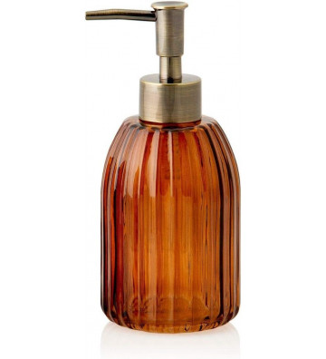 Dispenser da bagno in vetro arancione stile vintage - andrea house - nardini forniture