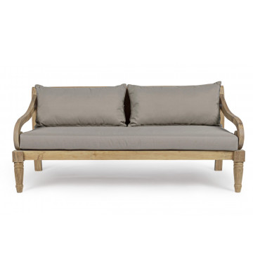 outdoor sofa in teak 2-3posti model Karuba bizzotto. outdoor sofa in wood.