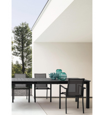 Sedia moderna con braccioli per esterno grigio Antracite - nardini forniture