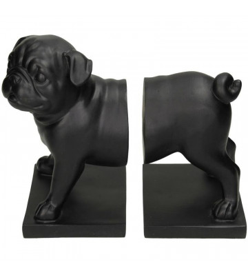 Fermalibri cane nero bulldog francese 22x13x20cm - nardini forniture