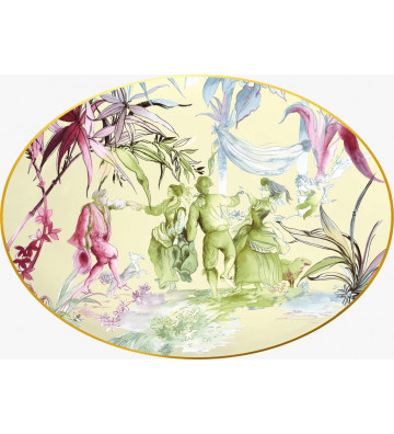 Vassoio Ovale in porcellana pastello Firenze 6cm - Baci Milano - nardini forniture