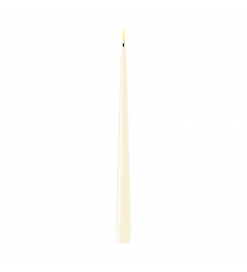 Set 2 candele lunghe artificiali bianco crema LED 28cm - nardini forniture