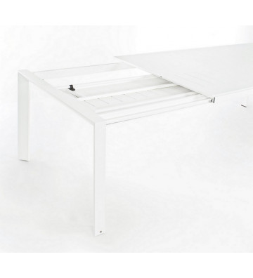Tavolo da pranzo per esterno in alluminio bianco 200/300x110cm - nardini forniture
