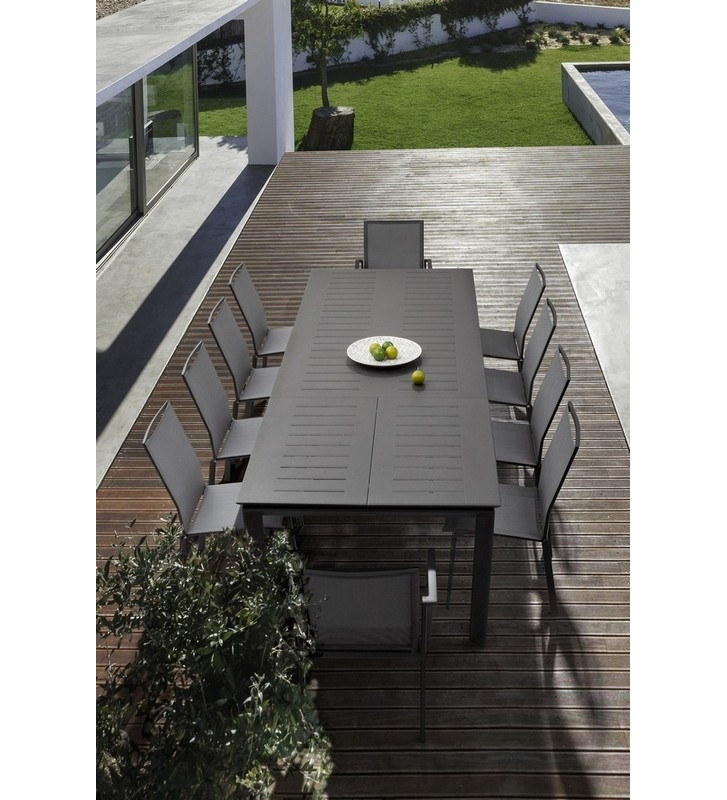 Tavolo da pranzo allungabile per esterno grigio 200/300x110cm - nardini  forniture
