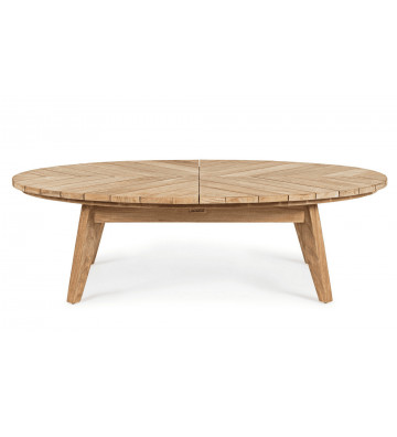 Oval smoke table in teak...