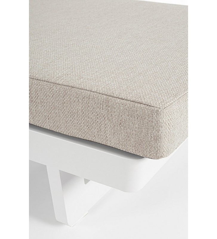 Lettino singolo in alluminio bianco con cuscino - nardini forniture