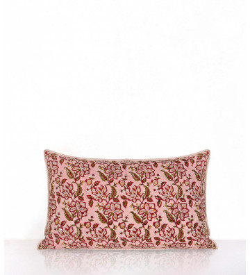 Fodera per cuscino rettangolare fantasia fiori rosa - nardini forniture