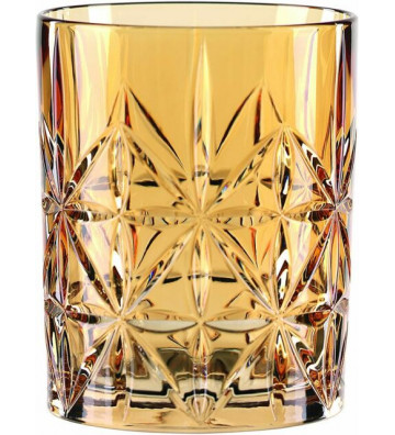 Amber Highland Crystal Whiskey Glass
