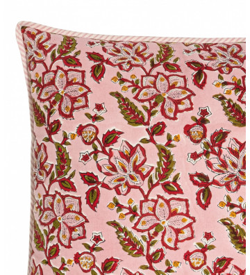 Fodera per cuscino rettangolare fantasia fiori rosa - nardini forniture