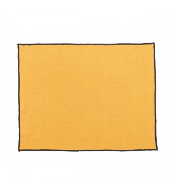 Rectangular linen tablecloth colour saffron 35x48cm - nardini supplies.tovagliette village zafran harmony 10032226033