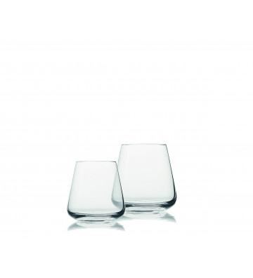 Bicchiere da acqua in vetro trasparente stondato 340ml - nardini forniture