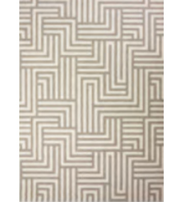 Tappeto da esterno fantasia geometrica bianca e beige 200x290cm - de dimora - nardini forniture