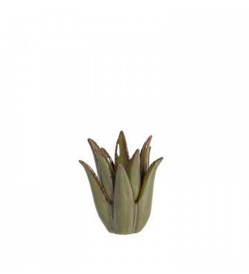 Porta tealight in ceramica verde cactus 11cm - light and living - nardini foniture